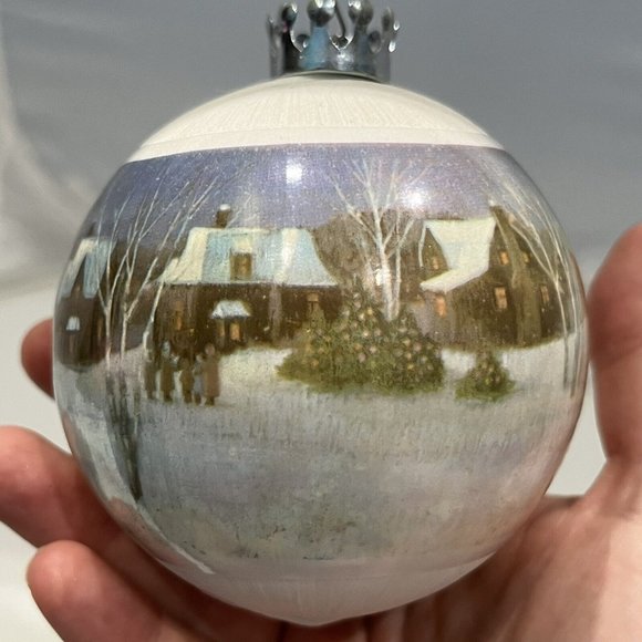 Vintage 1983 Hallmark New Home Satin Ball Keepsake Christmas Ornament - Picture 4 of 16